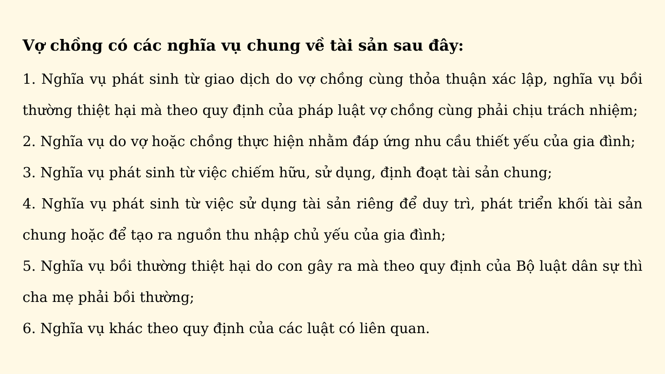Nợ trong thời kỳ hôn nhân