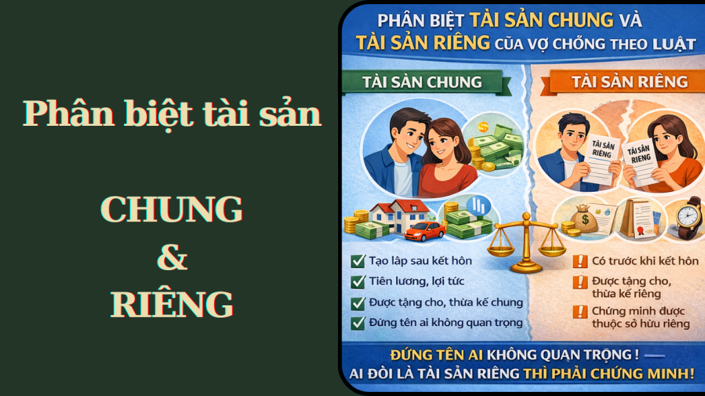 Phân biệt tài sản chung riêng