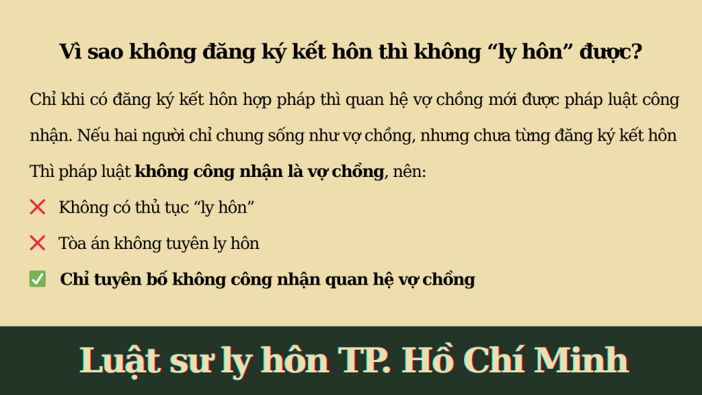 Không đăng ký kết hôn thì có được yêu cầu ly hôn