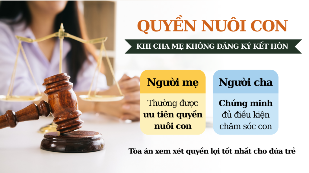 Quyền nuôi con khi cha mẹ không đăng ký kết hôn