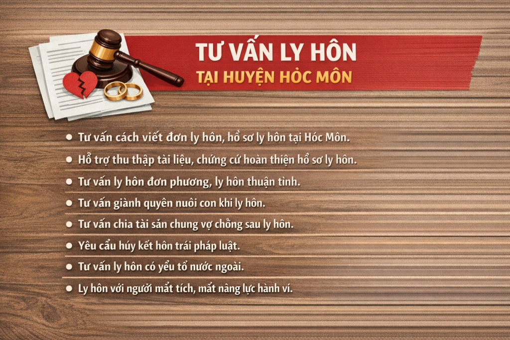 Luật sư ly hôn nhanh tại Hóc Môn