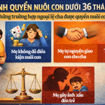 Trường hợp ngoại lệ cha được quyền nuôi con dưới 36 tháng tuổi