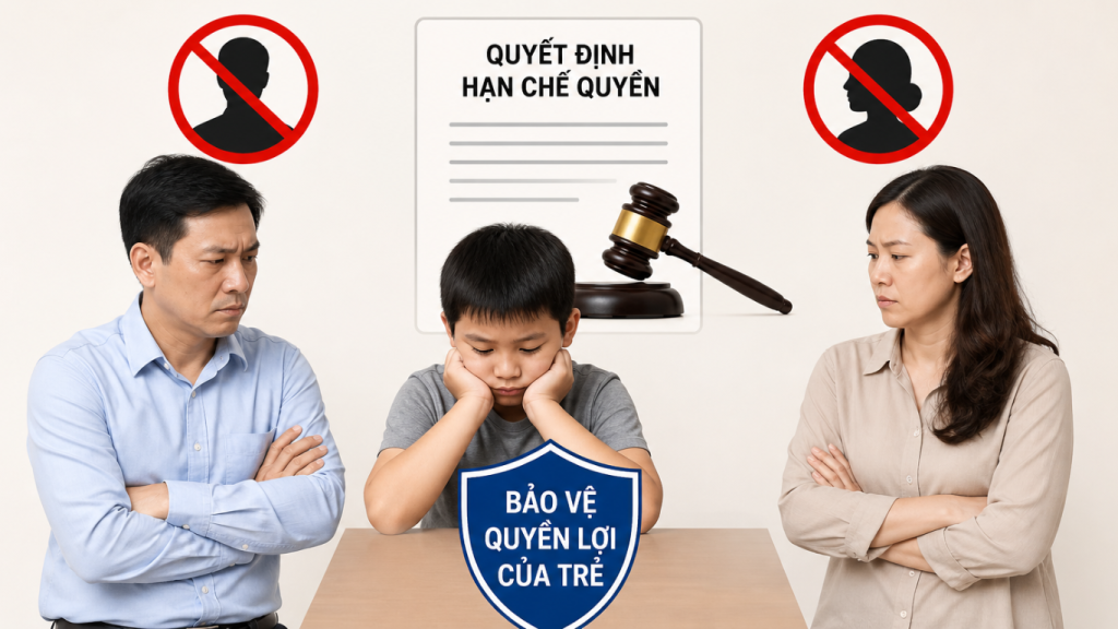 hạn chế quyền của cha, mẹ đối với con chưa thành niên